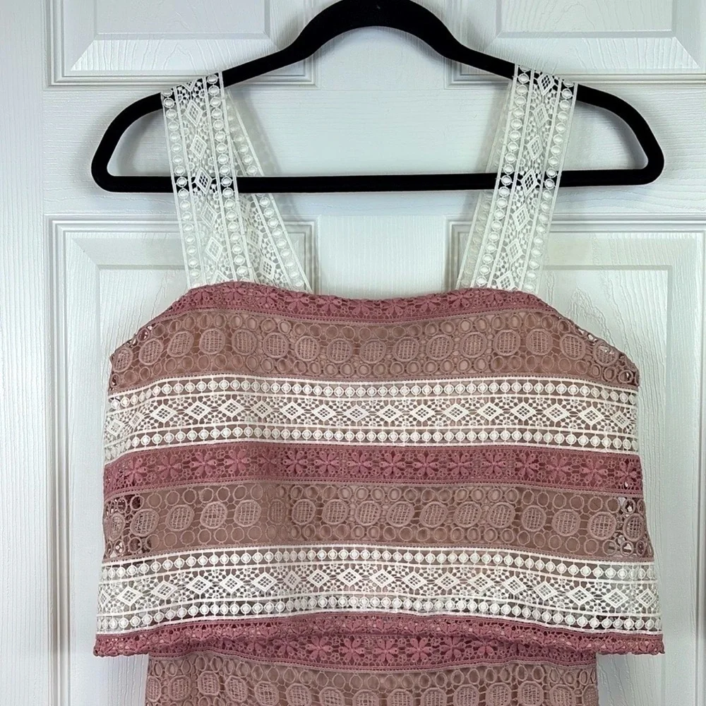 NWT Shoshanna lace Dunham dress blush pink sz 4 - Picture 11 of 11